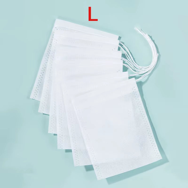 100pcs Disposable Drawstring Tea Filter Bags – Loose Leaf Tea Infusers