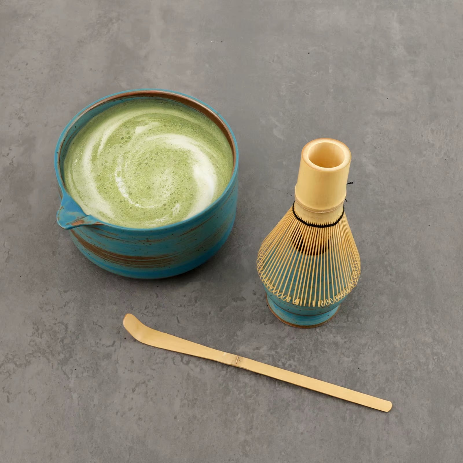 4pcs Matcha Tea Set – Bamboo Whisk & Accessories