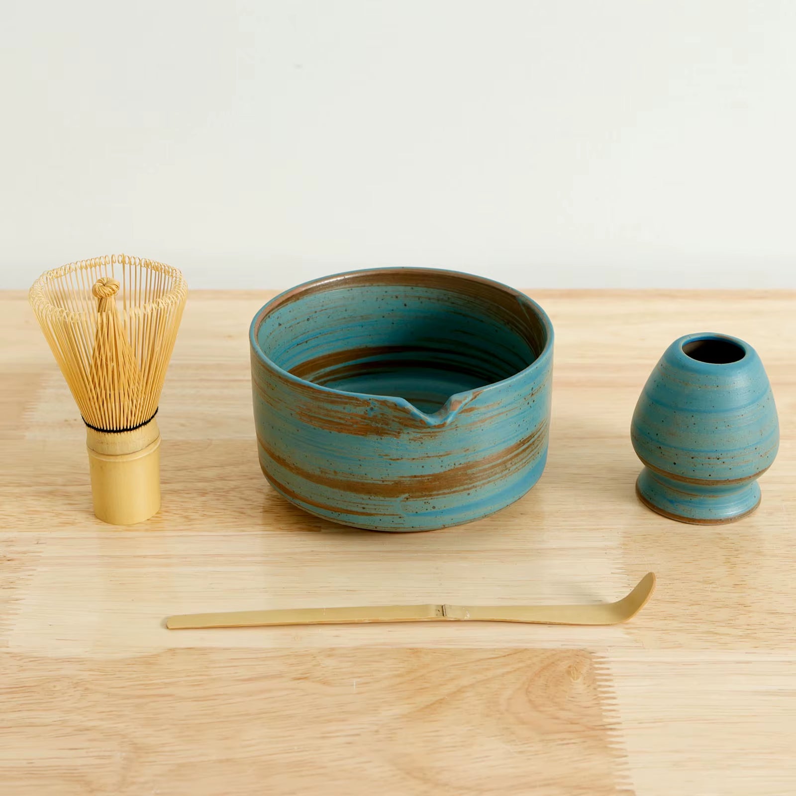 4pcs Matcha Tea Set – Bamboo Whisk & Accessories